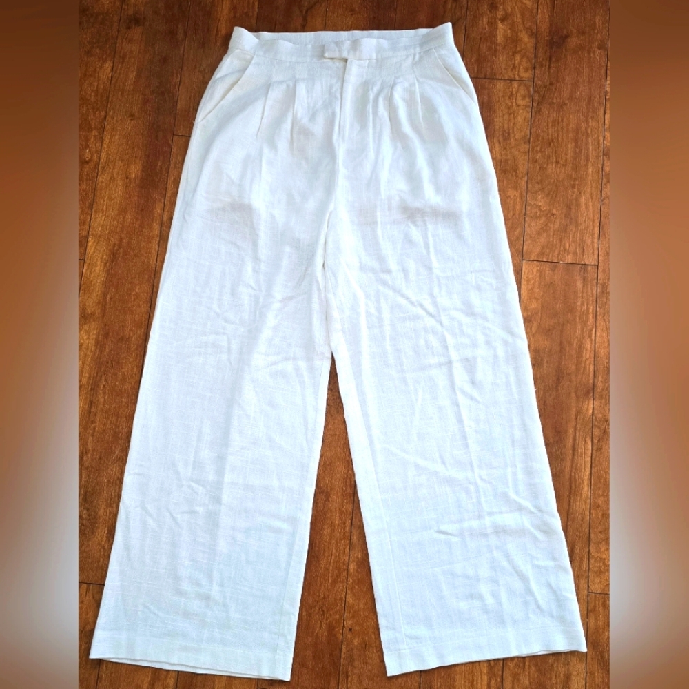 Elegant White Wide Leg Pants